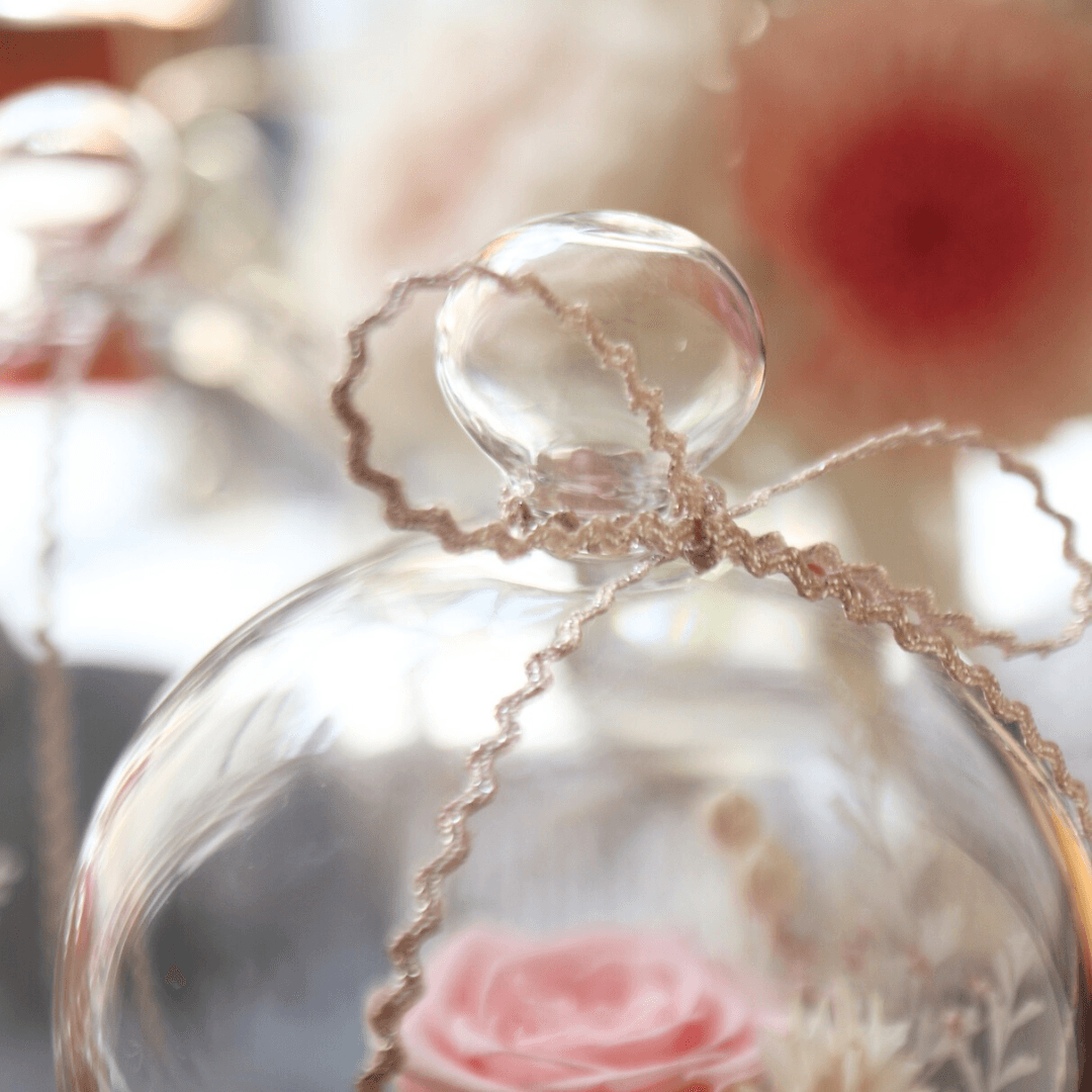 コピー：コルクガラスドーム＊可愛い和花で〜ミニバラの小さなお花畑 ＊プリザーブドフラワー／フラワーギフト・お供え【受注制 | 3枚目