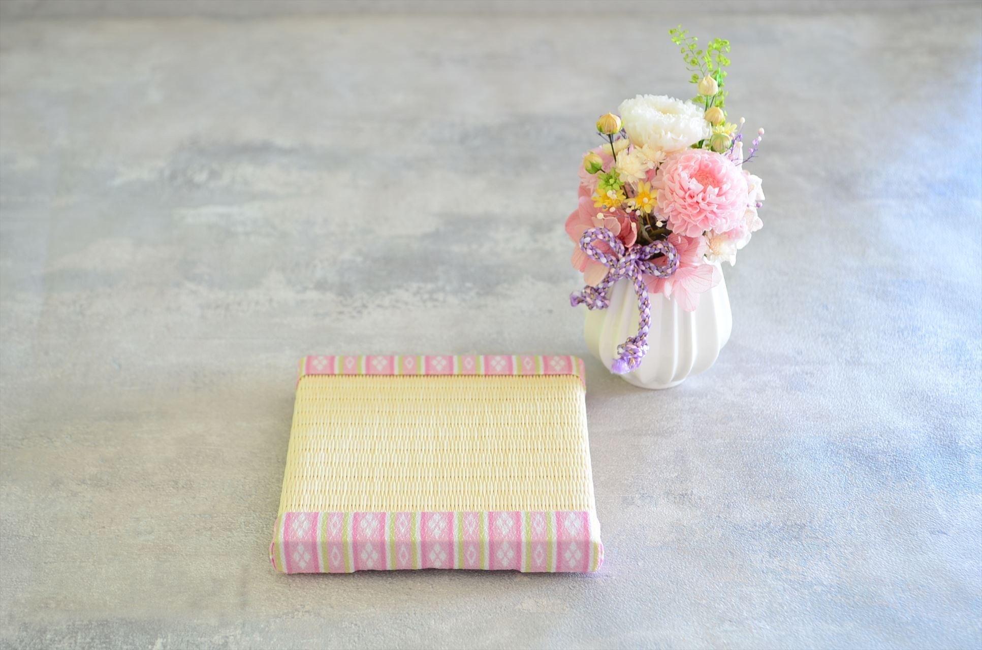 おひな祭り＊ミニ畳セット・プリザーブドフラワー＊雫ss【桃の節句・初節句・フラワーギフト・母の日・敬老の日】 | 2枚目